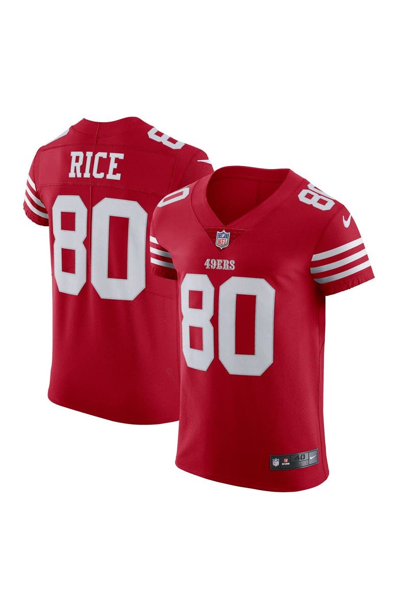 Nike Men's Nike Jerry Rice Scarlet San Francisco 49ers Vapor Elite Retired Player Jersey, Main, color, Scarlet