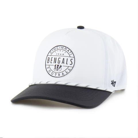 Men's '47 White/Black Cincinnati Bengals Suburbia Hitch Two-Tone Adjustable Hat