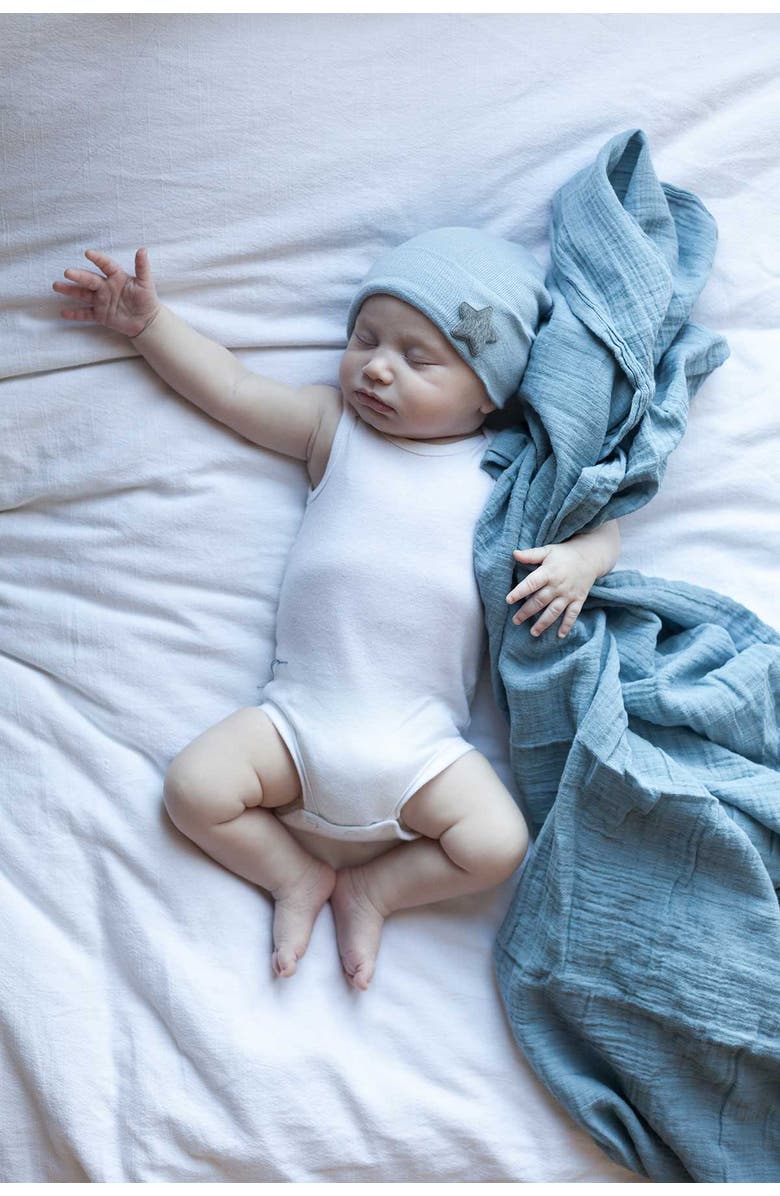 Ely's & Co. Newborn Hospital Hats 2 Packs, Alternate, color, Blue & White