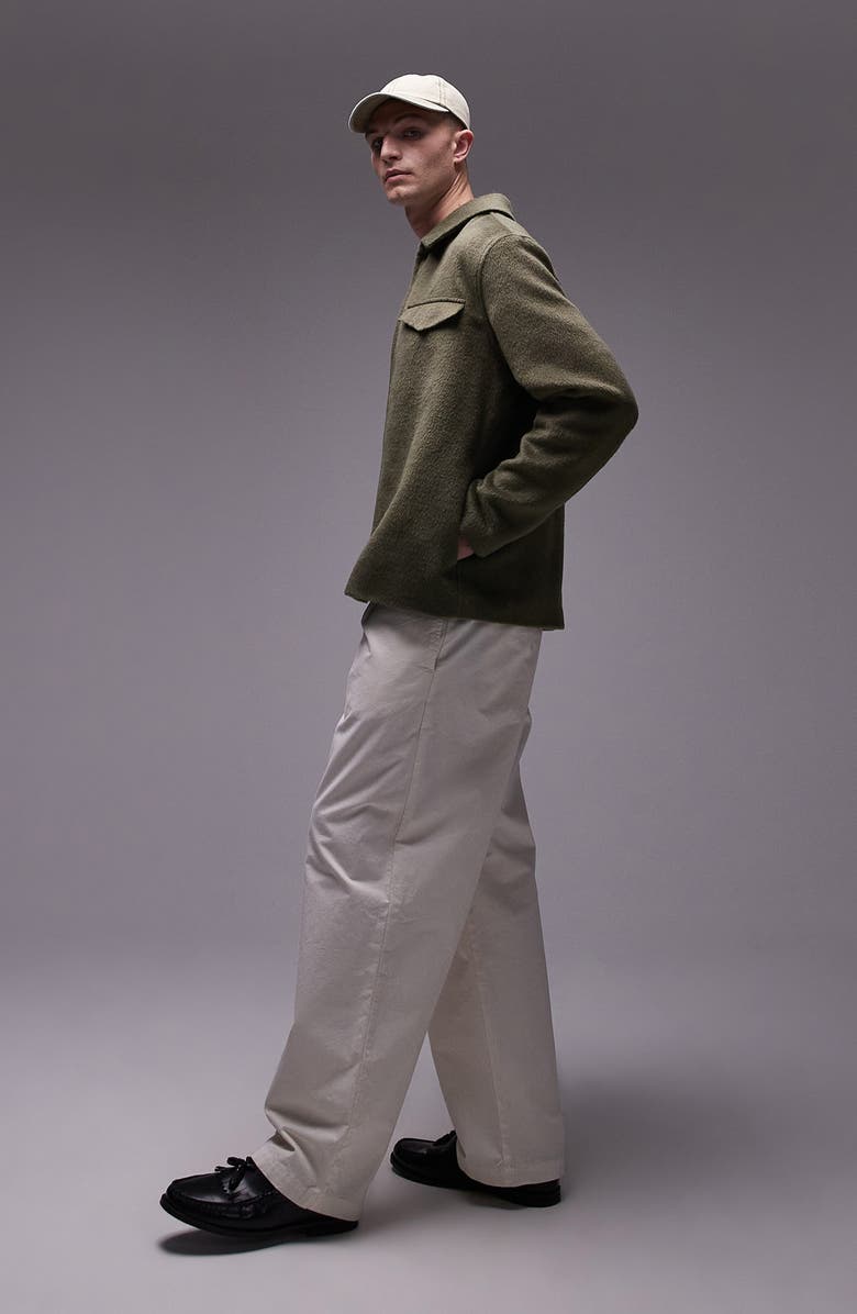 Topman Textured Zip Shacket, Alternate, color,