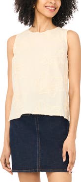 Vince Camuto Floral Boxy Sleeveless Top