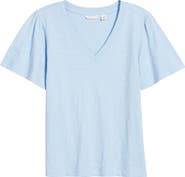 Caslon® Bell Sleeve V-Neck T-Shirt