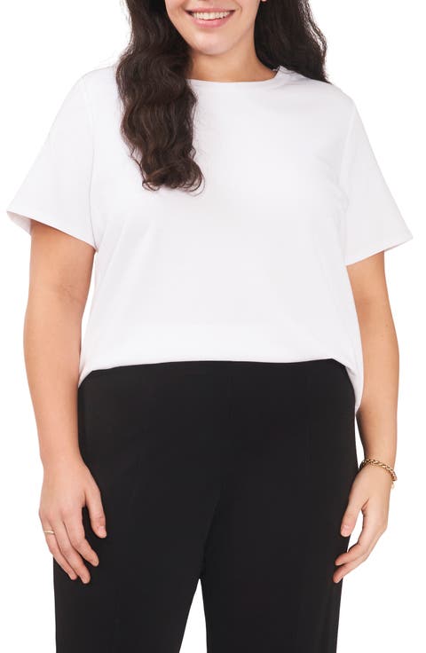 売れ筋商品|||ヴィンスカムート カットソー トップス レディース Plus Size Wide-Neck Cap-Sleeve Gathered Top Flamingo Pink ヴィンスカムート レディース カットソー トップス Plus Size