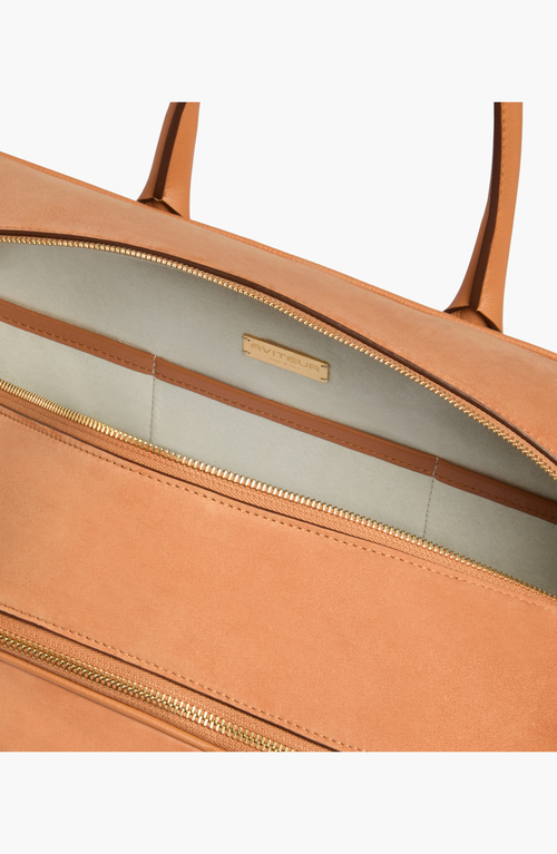 Aviteur Cristallo Nubuck Weekend Bag In Brown