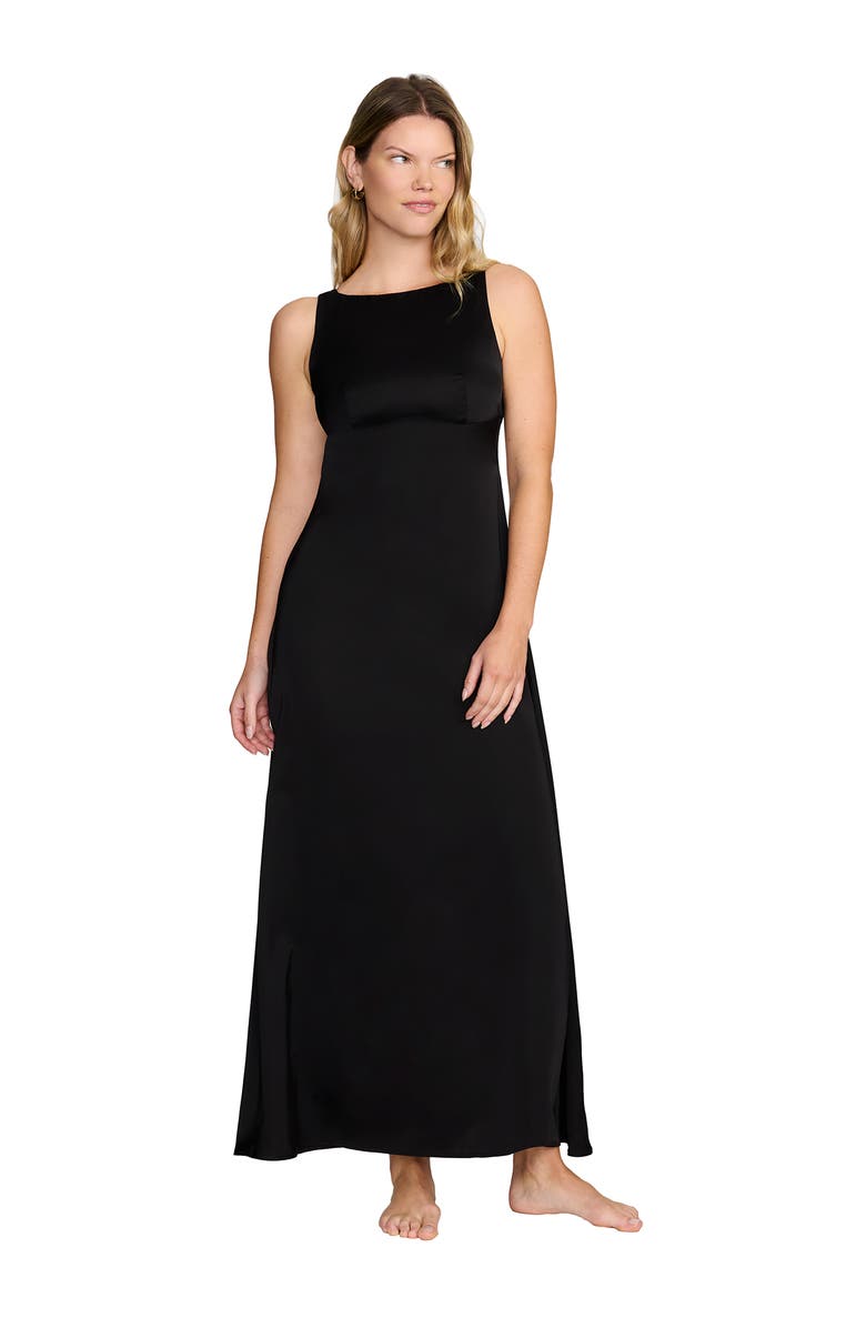 CUUP The Satin Dress, Main, color, Black