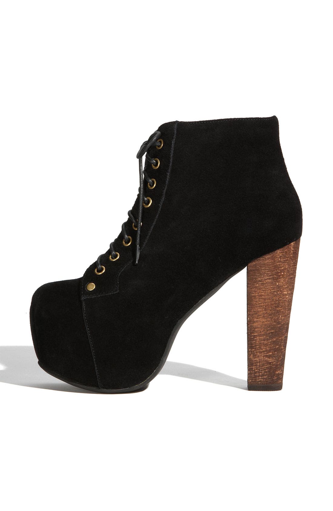 'Lita' Bootie, Alternate, color, BLACK SUEDE