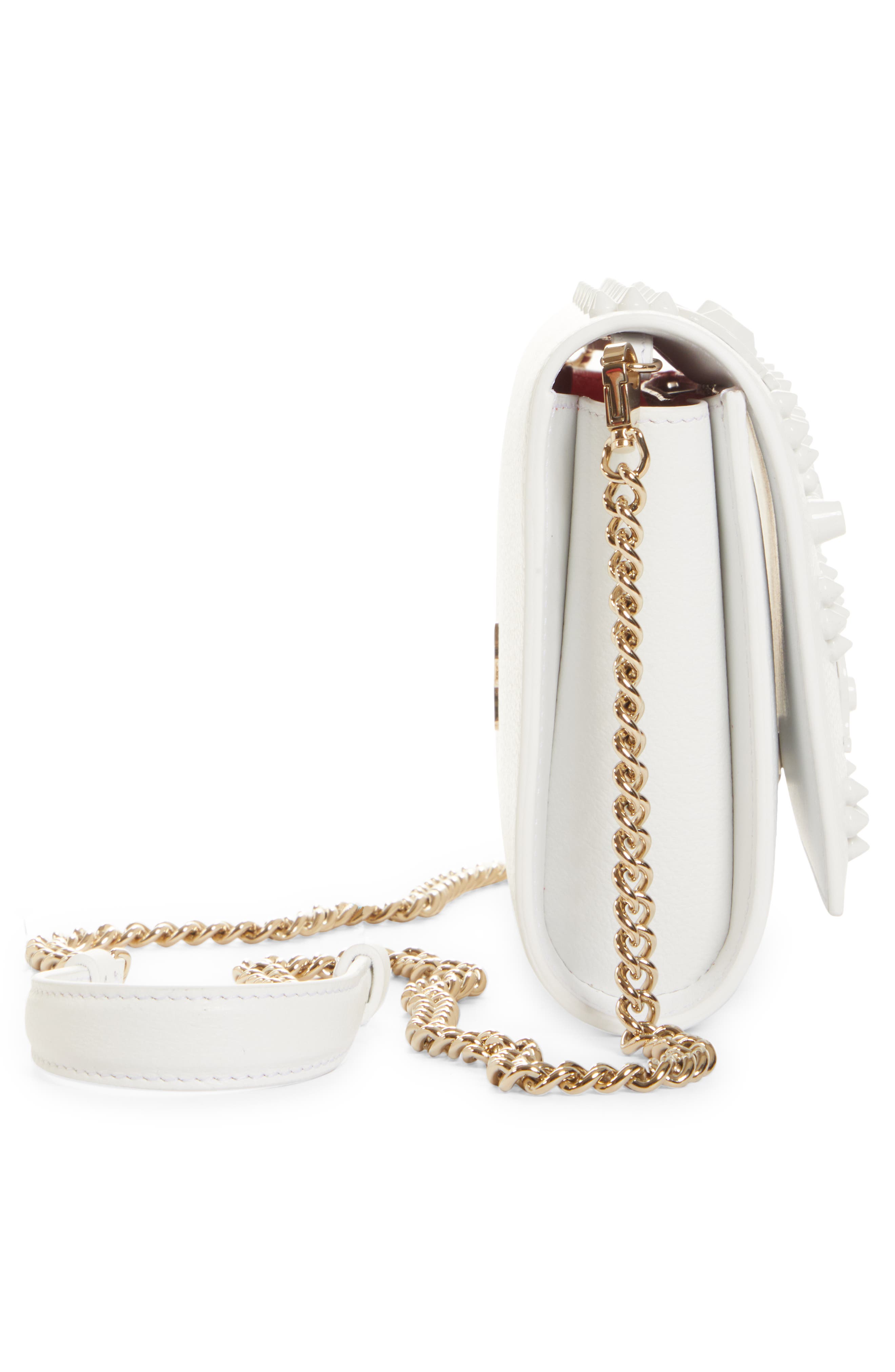 Paloma Empire Calfskin Clutch, Alternate, color, BIANCO/ BIANCO