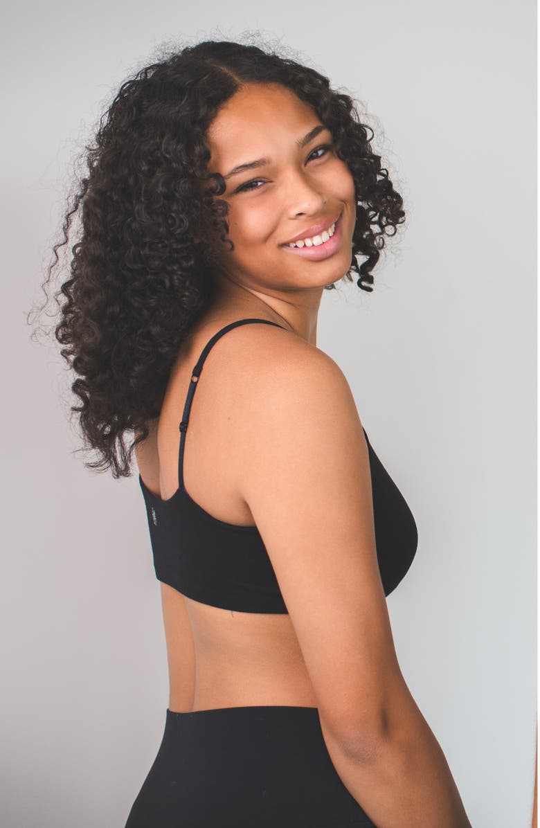 Bleuet Bleum Neutral Kids' Seamless Bra, Alternate, color, Black-Boysenberry