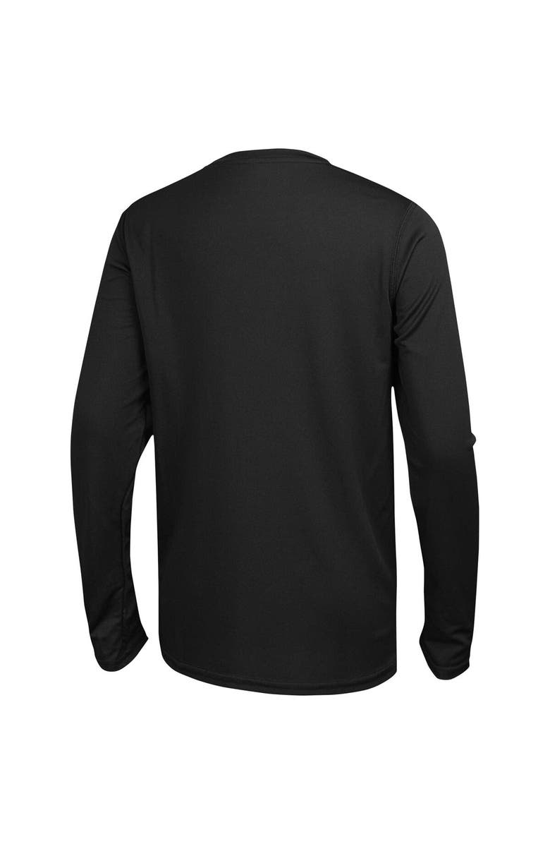 Outerstuff Men's Black Carolina Panthers Side Drill Long Sleeve T-Shirt, Alternate, color, 