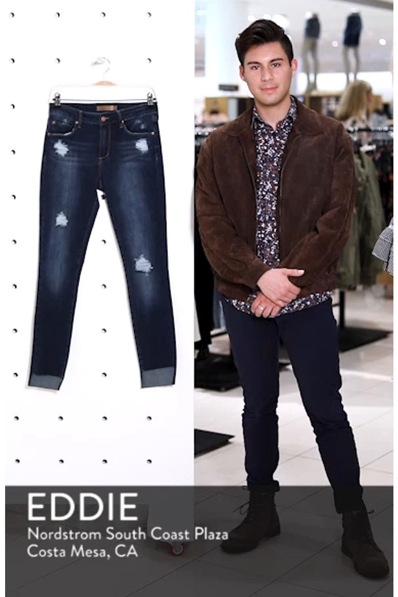 Ripped Step Hem Skinny Jeans video
