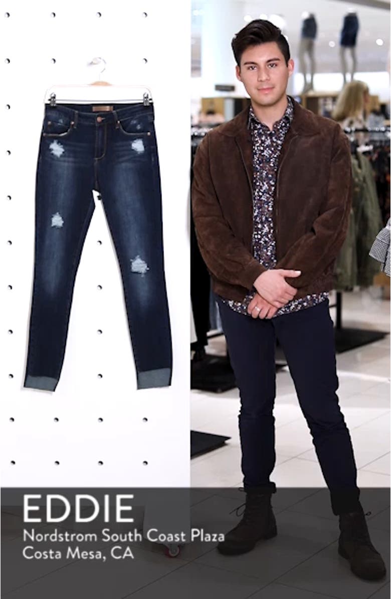 Ripped Step Hem Skinny Jeans, sales video thumbnail