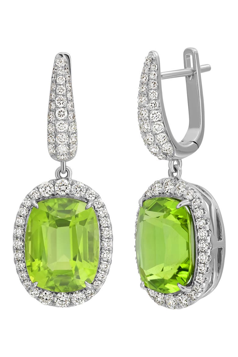 El Mar Iris Peridot & Diamond Drop Earrings (Nordstrom Exclusive), Main, color, 18K W. GOLD/ PERIDOT/ DIAMOND