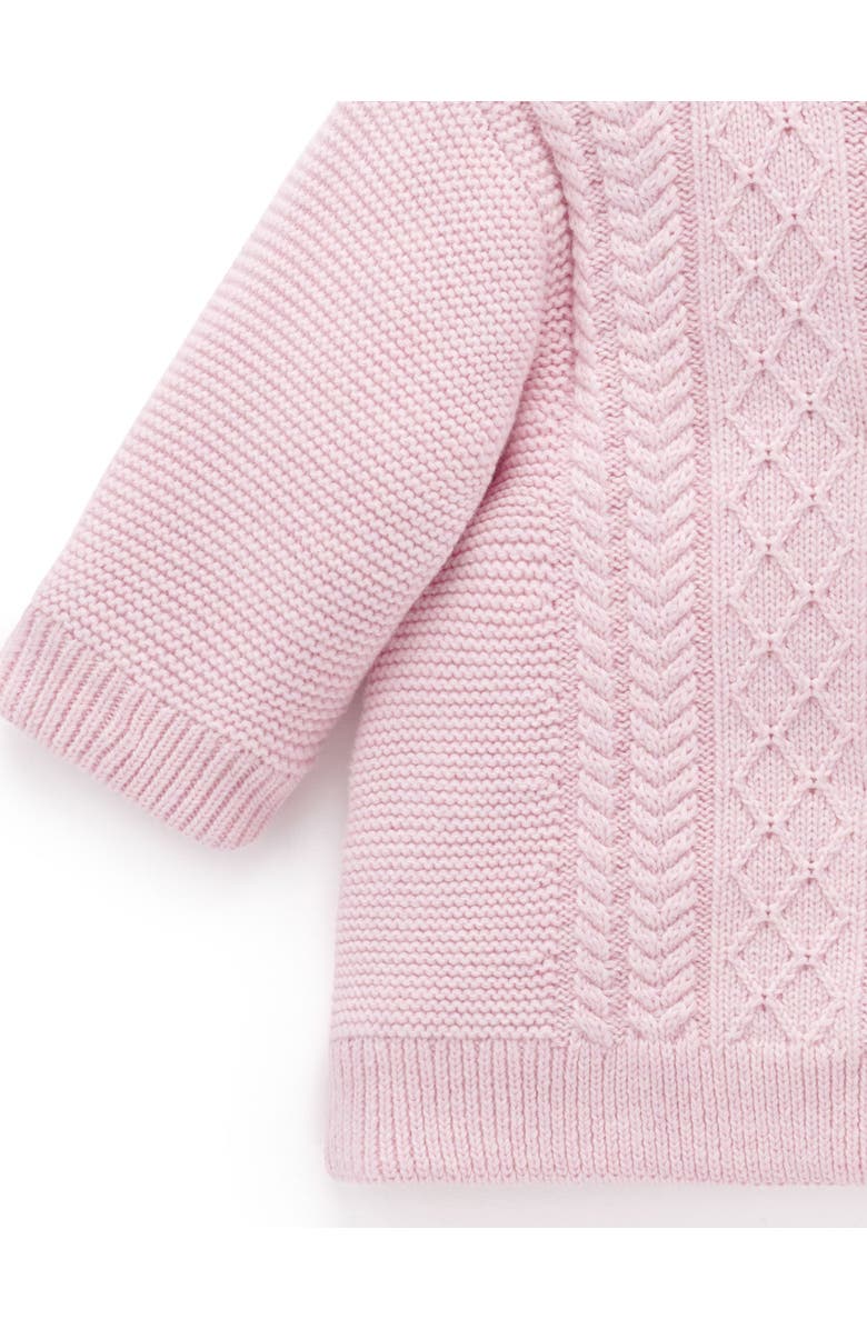 Purebaby Cable Padded Jacket, Alternate, color, Primrose Melange