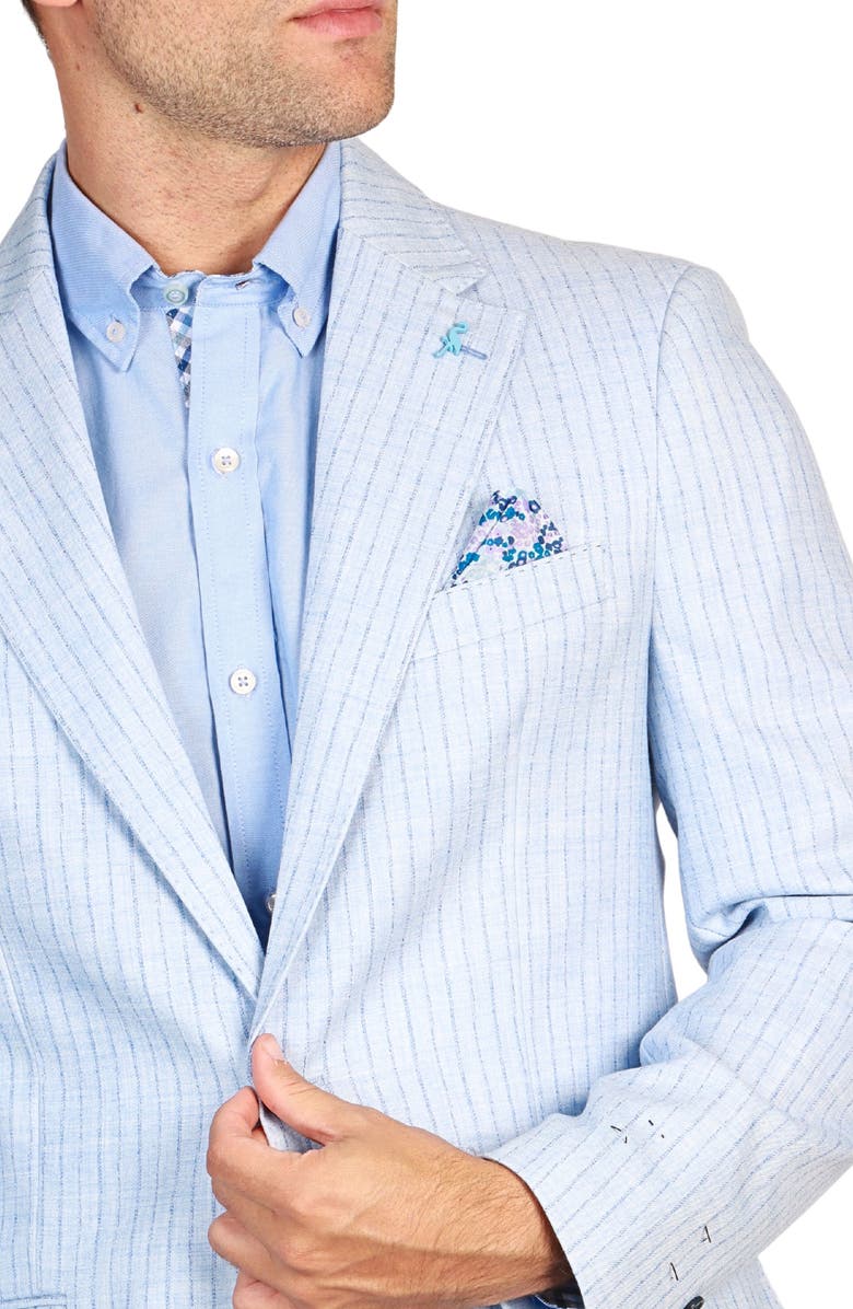 TailorByrd Stripe Sport Coat, Alternate, color, French Blue