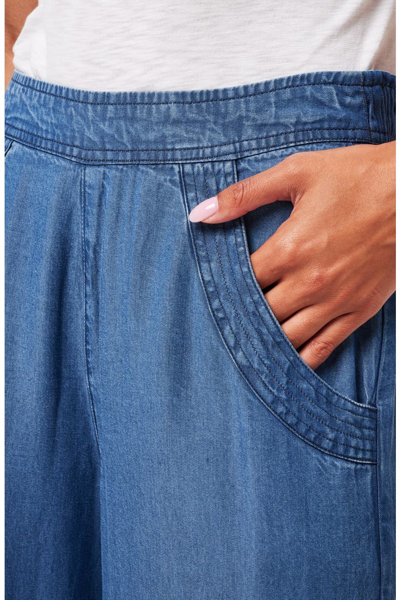 Old Havana Crop Wide Leg Chambray Pants, Alternate, color, COPEN BLUE
