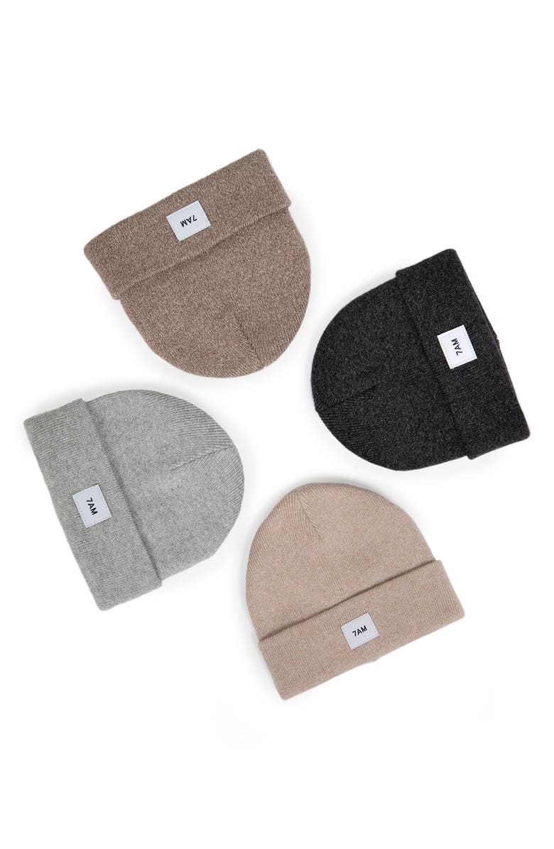 7 A.M. Enfant Kids' Heather Beanie, Alternate, color, Ash Oak