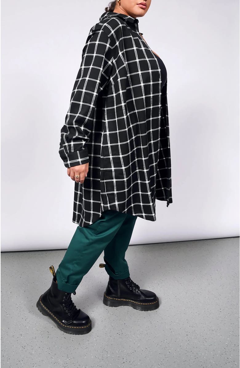 WILDFANG The Essential Plaid Long Sleeve Shirt Dress, Alternate, color, 