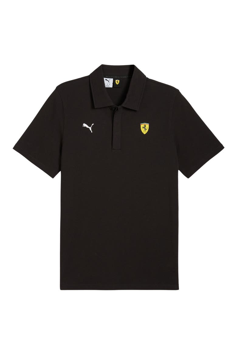 Scuderia Ferrari Sportswear Logo Cotton Polo, Alternate, color, PUMA BLACK
