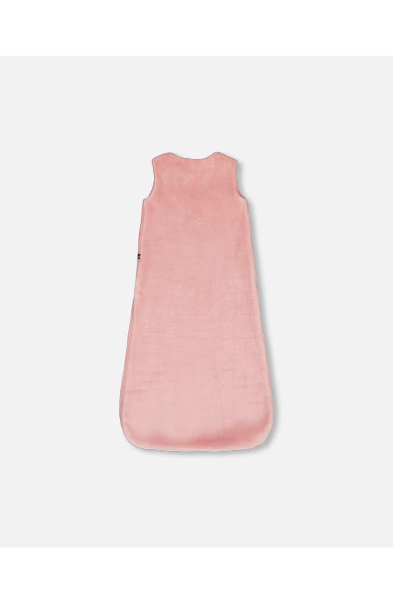 Deux par Deux Baby Girl's Plush Sleep Sack With Embroidery Light Pink, Alternate, color, 