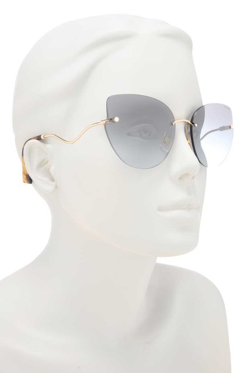Miu Miu 63mm Butterfly Sunglasses, Alternate, color, 