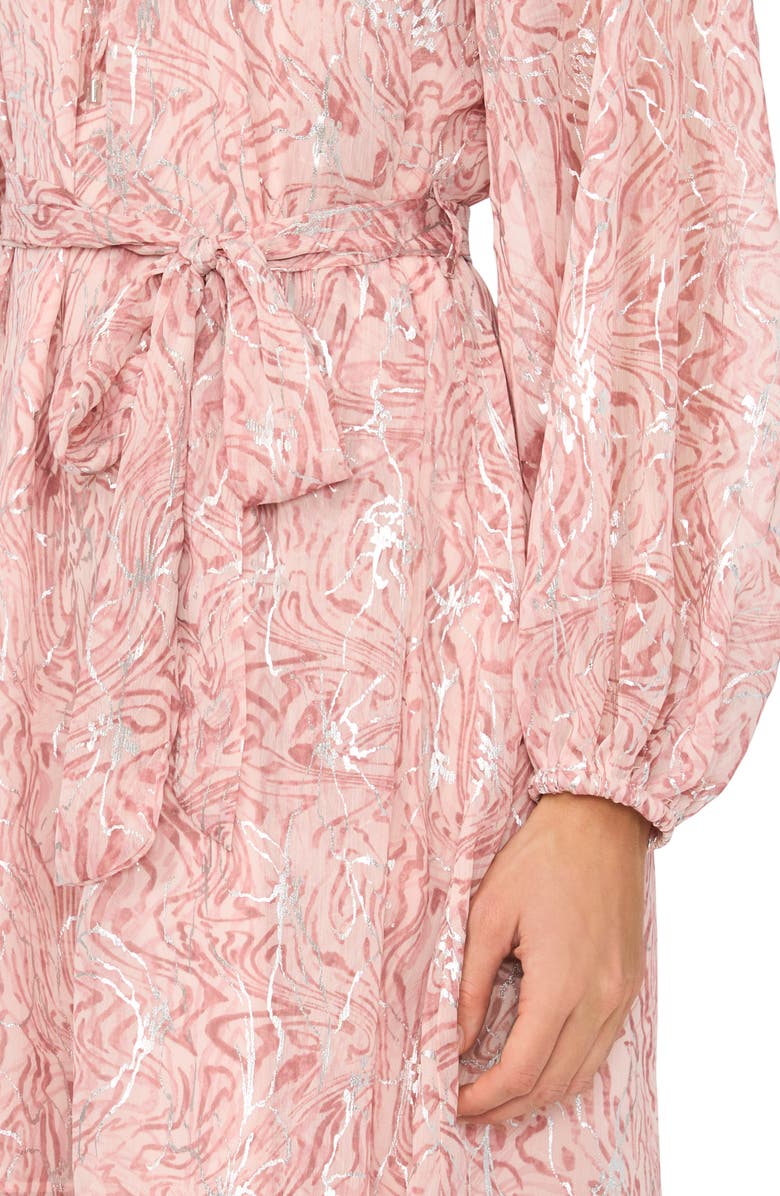 Parker Long Sleeve Tie Waist Dress, Alternate, color, Cameo Rose