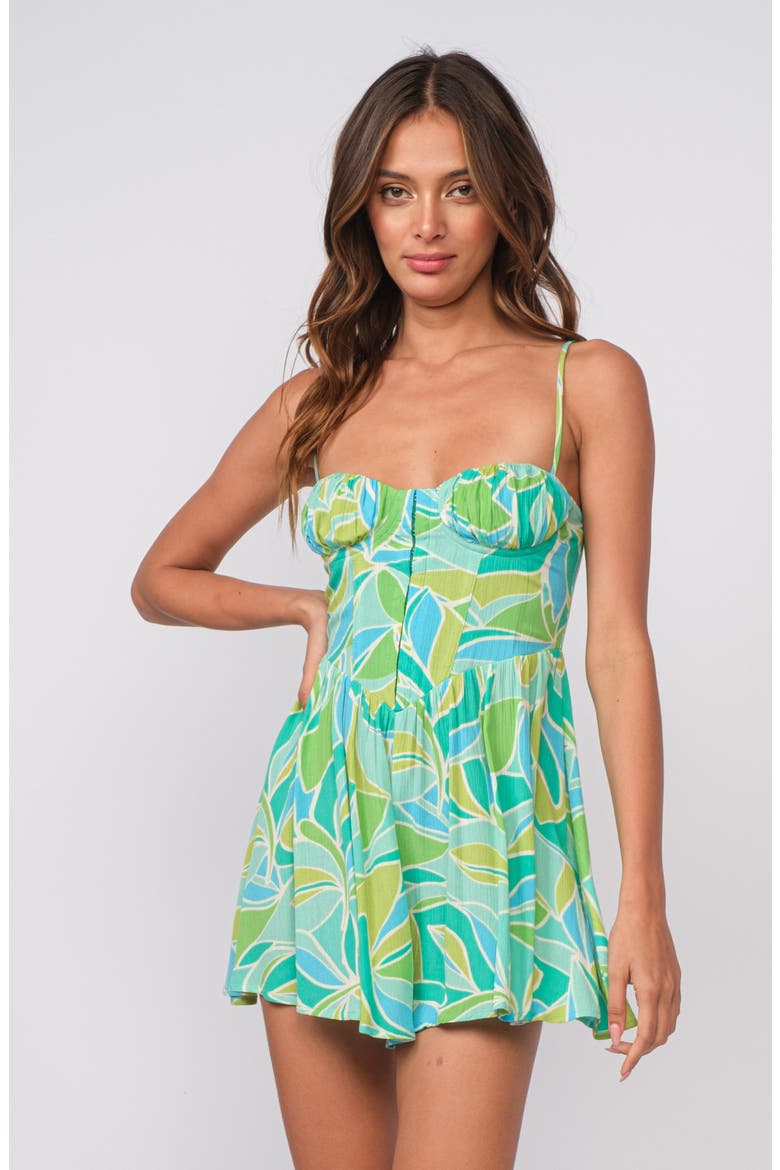 Sleeveless Romper, Alternate, color, GREEN