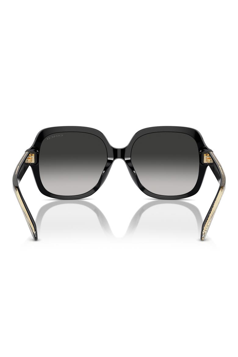 54mm Square Gradient Sunglasses, Alternate, color, BLACK