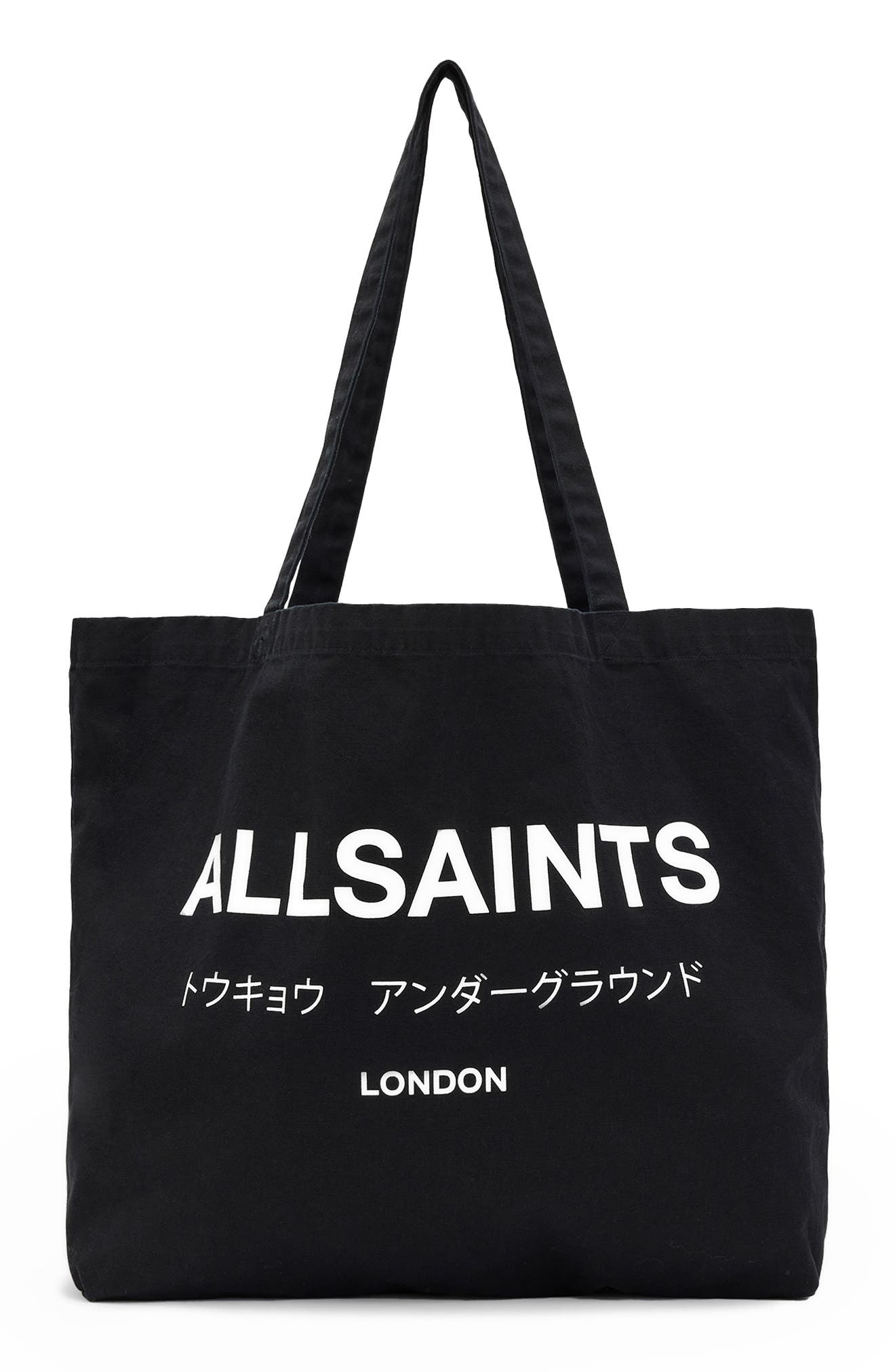AllSaints Underground Tote, Main, color, 