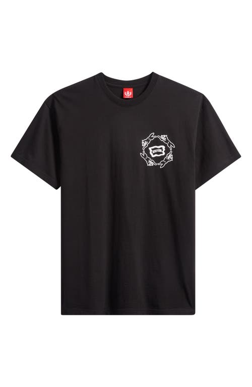 Icecream Dairy Cotton Graphic T-shirt In Black