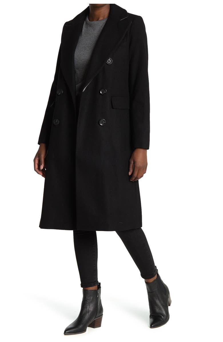 Sam Edelman Double Breasted Long Coat, Alternate, color, 