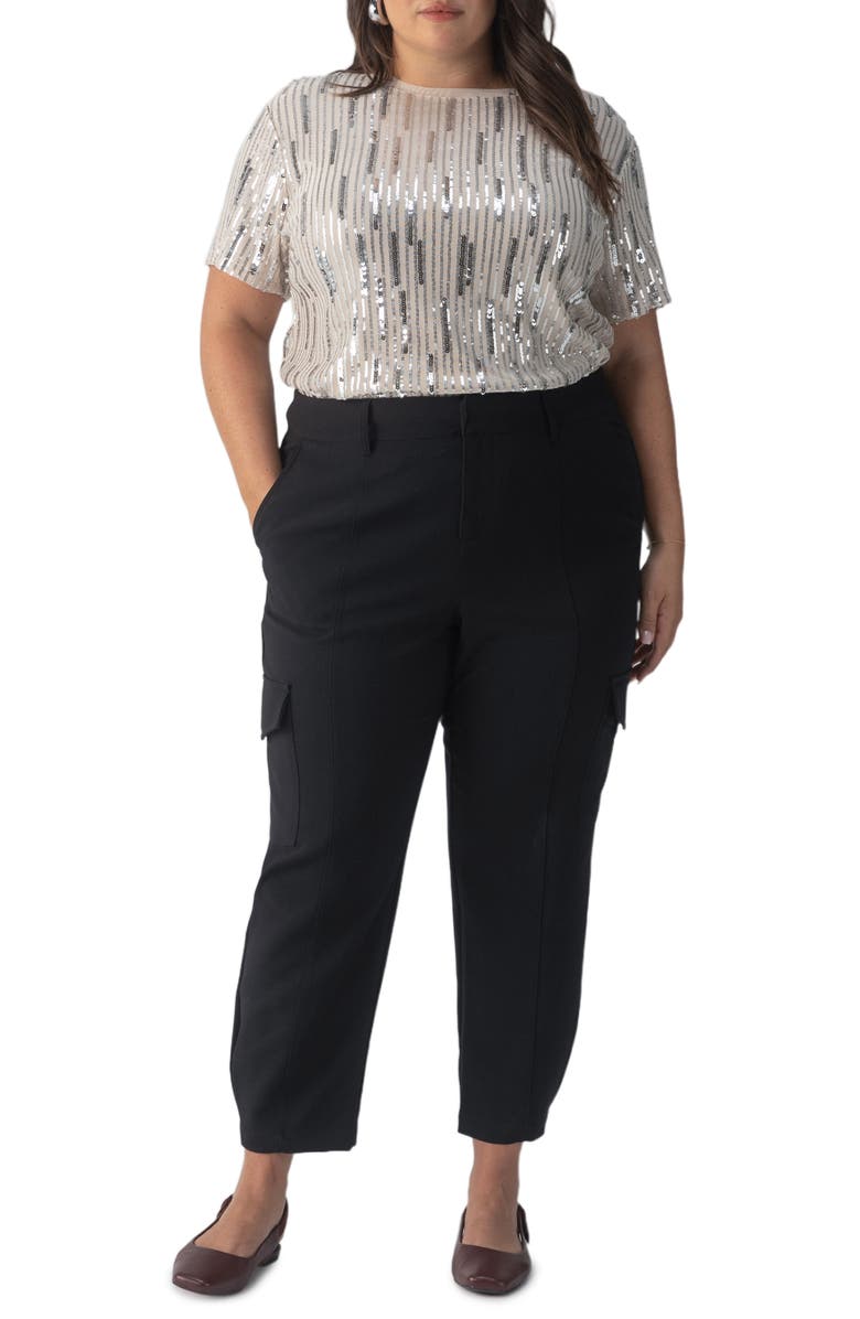 Sanctuary Sequin Perfect T-Shirt, Alternate, color, Ltcl