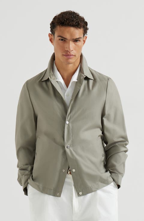 Silk outerwear jacket