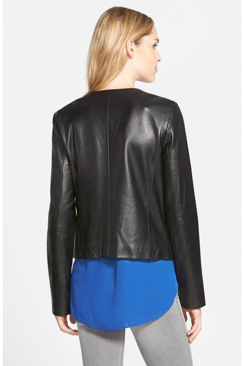 Leather Jacket, Alternate, color, BLACK