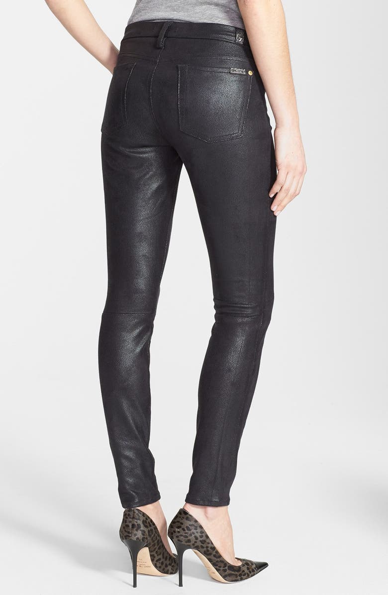 7 For All Mankind <sup>®</sup> 'The Skinny' High Rise Faux Leather Skinny Pants, Alternate, color, 