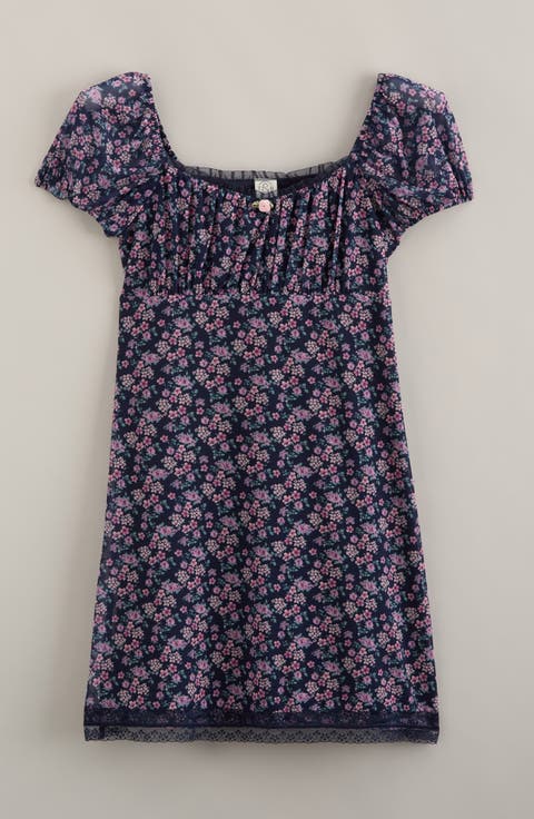 Kids' Puff Sleeve Dress Dress (Big Kid)