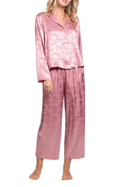 Casey Satin Cropped Pajamas