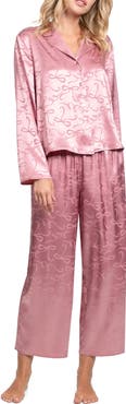 In Bloom by Jonquil Casey Satin Cropped Pajamas