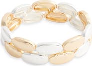 Nordstrom Two-Tone Oval Stretch Bracelet