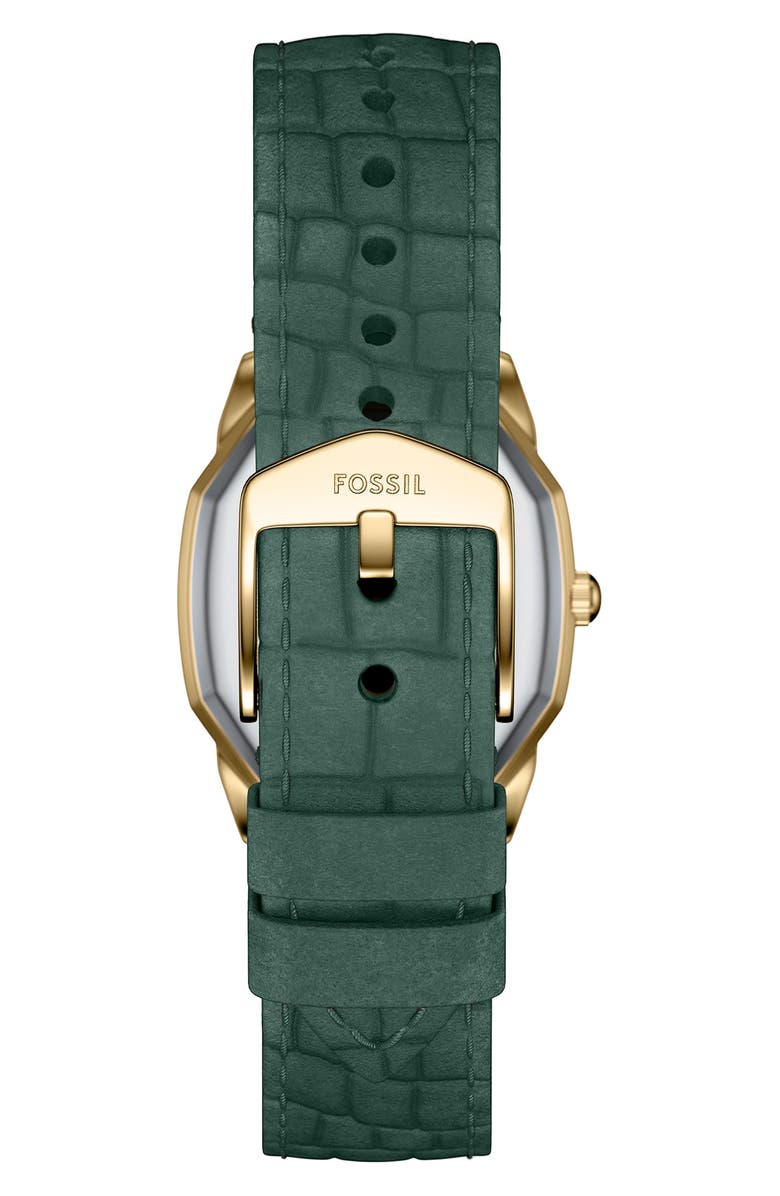 Fossil Harlow Croc Embossed Leather Strap Watch, 27mm, Alternate, color, 