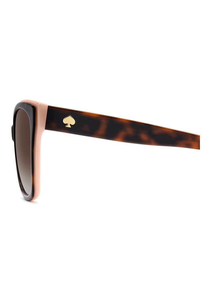 daesha 55mm polarized cat eye sunglasses, Alternate, color, HAVANA PINK/ BROWN