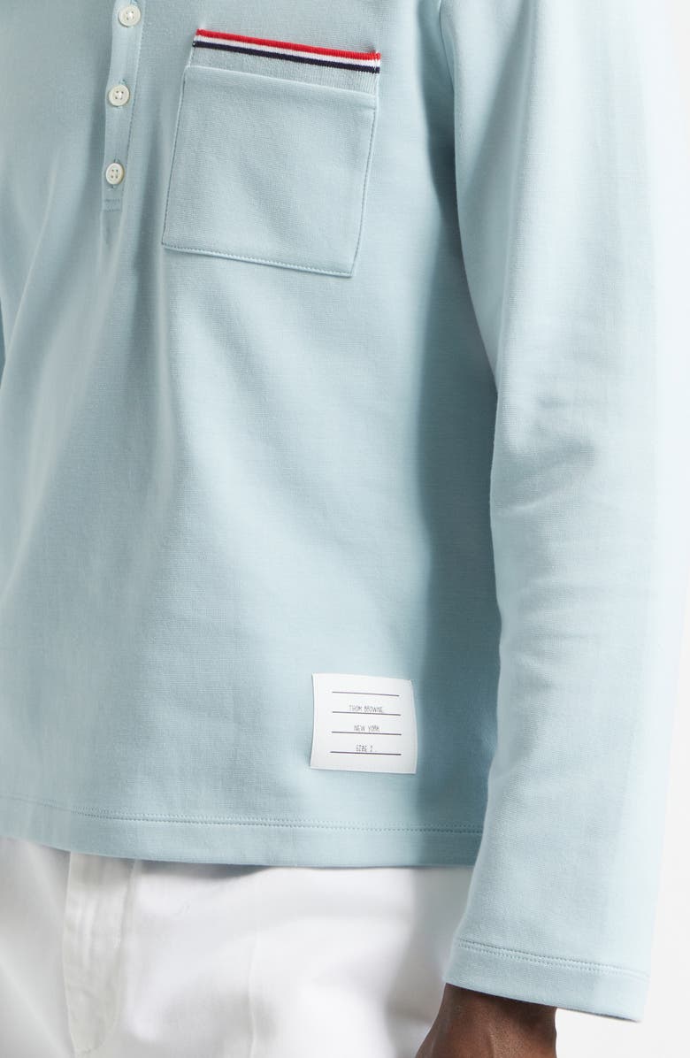 Thom Browne Cotton Jersey Pocket T-Shirt, Alternate, color, Light Blue