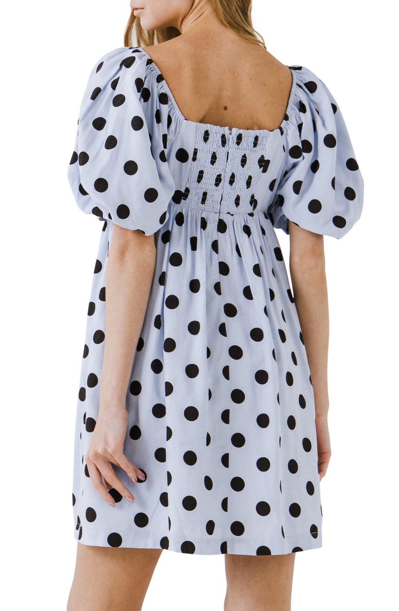 English Factory Dot Babydoll Minidress, Alternate, color, 