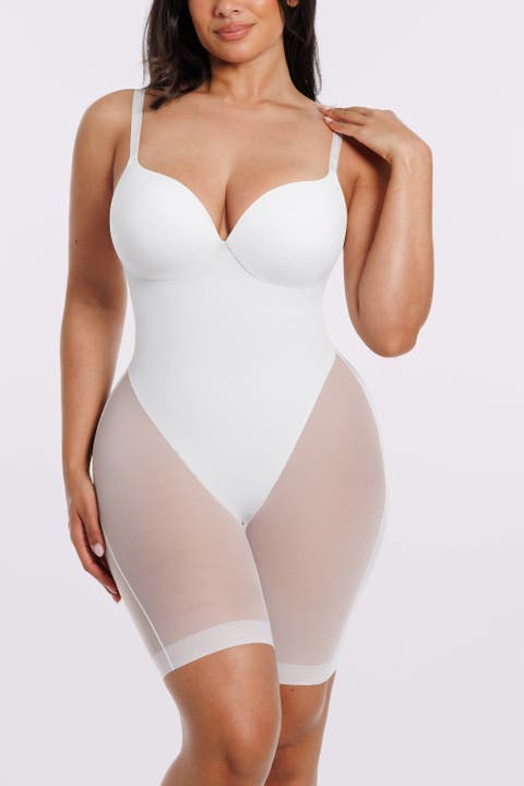 Women Body Shaper Low Back Mid-Thigh Bodysuit