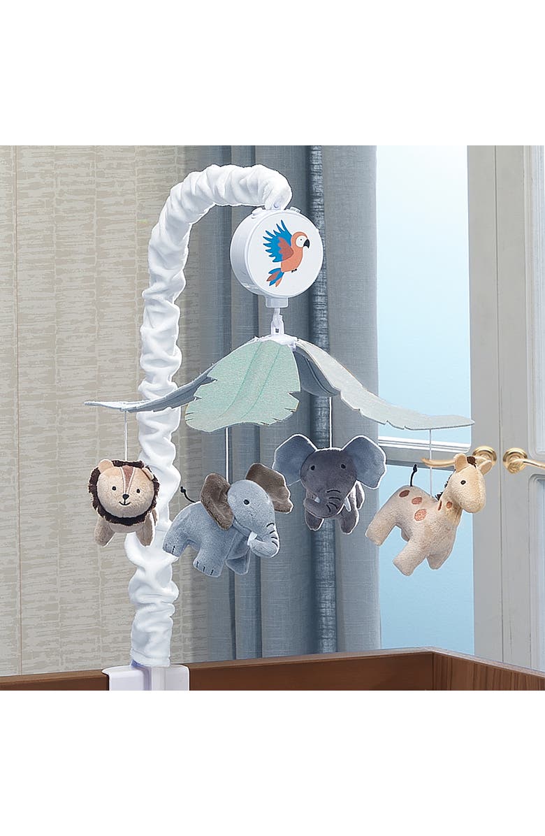 Lambs & Ivy Jungle Friends Musical Baby Crib Mobile Animals Soother Toy, Alternate, color, Multicolor