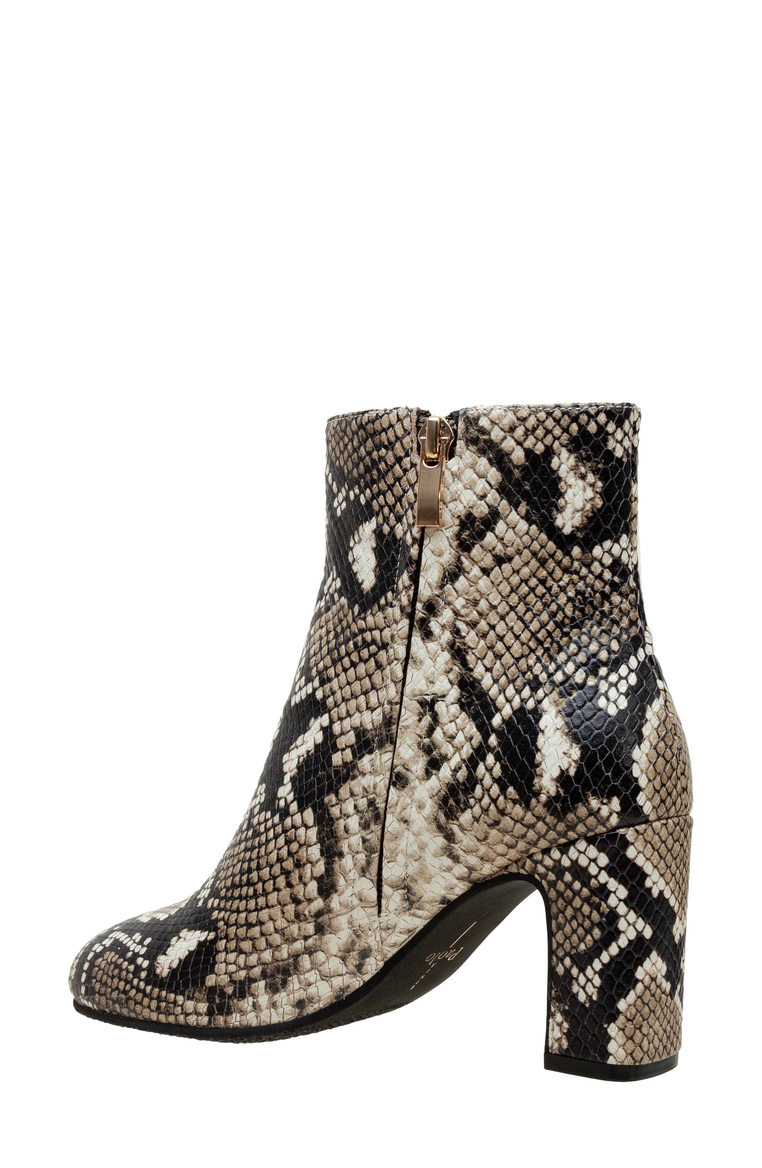 Linea Paolo Wylda 2 Snakeskin Embossed Bootie, Alternate, color, Natural