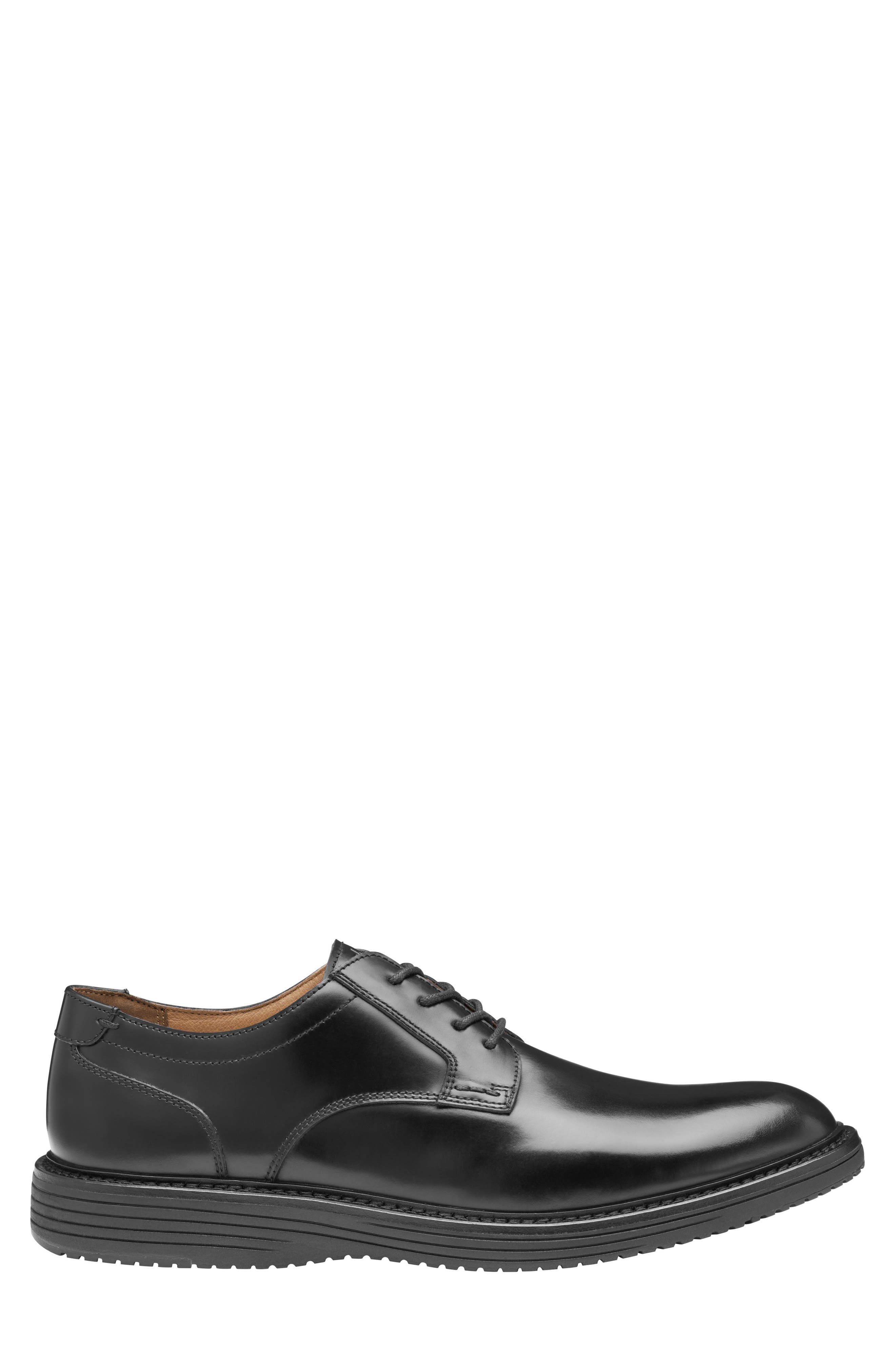 Johnston & Murphy Hodges Plain Toe Derby, Alternate, color, Black