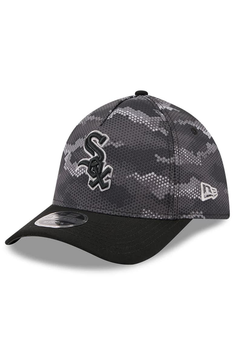New Era Men's New Era Black Chicago White Sox Camo 39THIRTY A-Frame Flex Hat, Main, color, Black