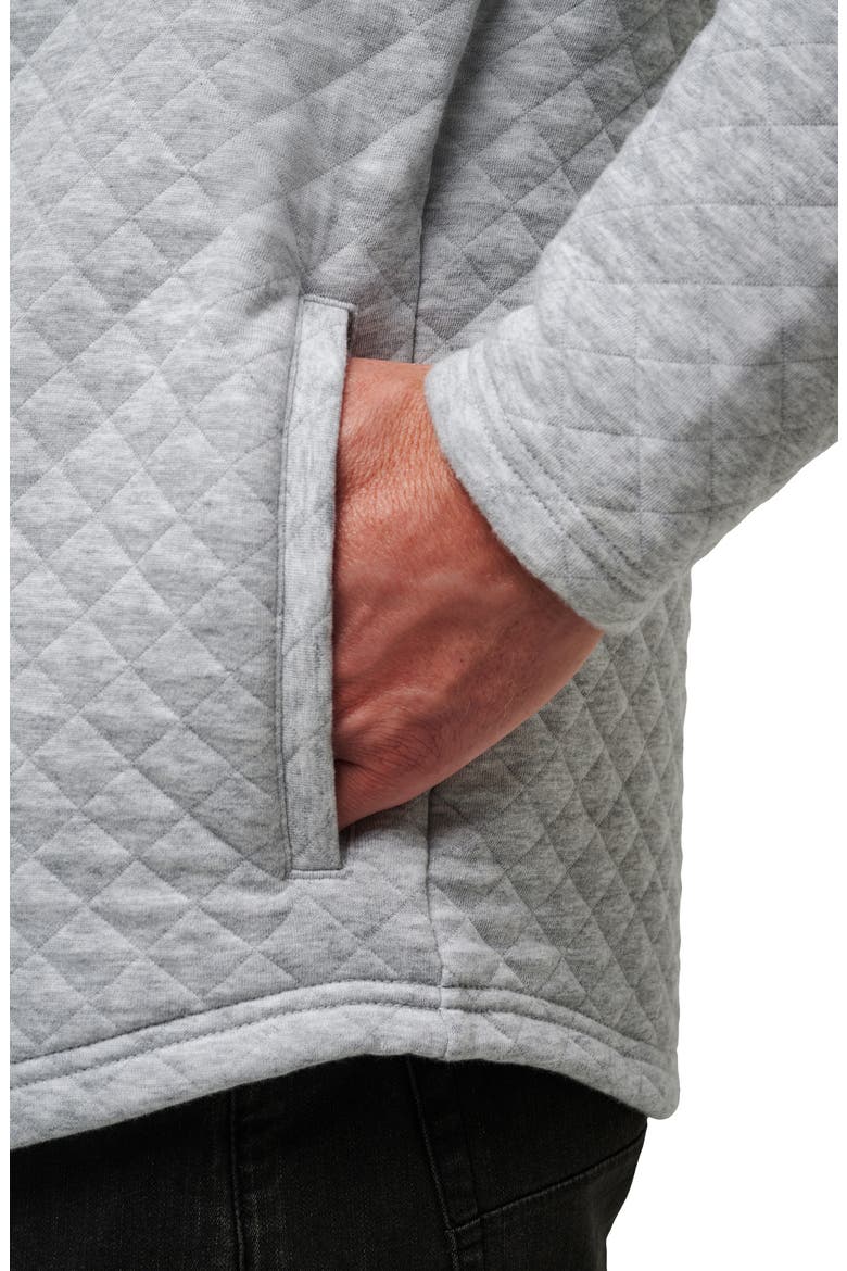 Transatlantic Quilted Henley Pullover, Alternate, color, HEATHER LIGHT GREY