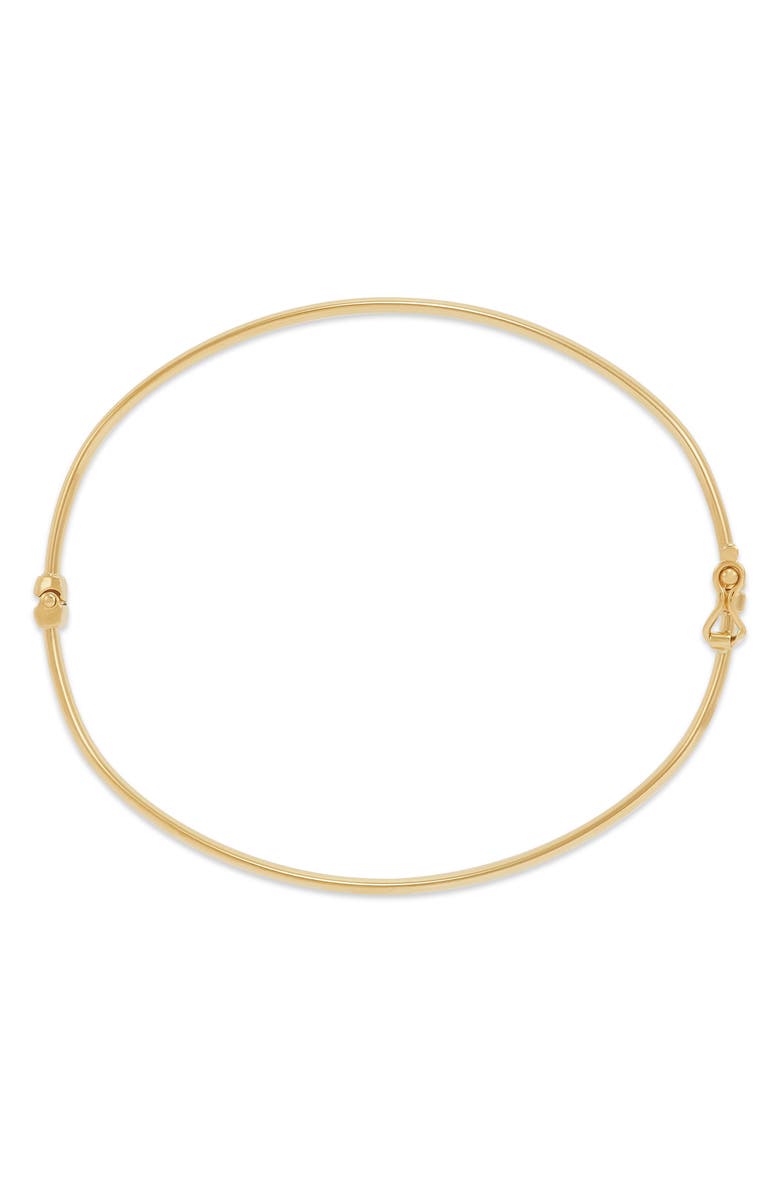 Frankie & Zoe 14K Yellow Gold Hollow Hinged Bangle Bracelet, Alternate, color, Yellow Gold