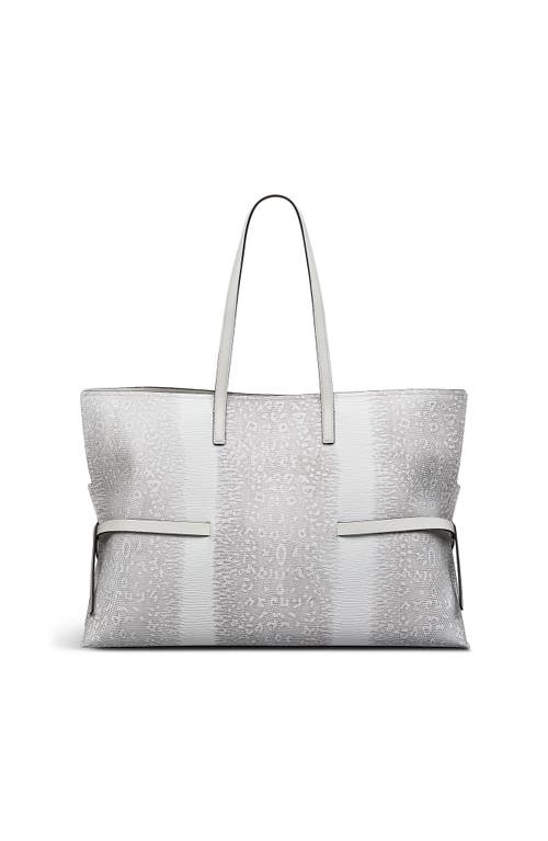 Radley Fleet Street | Faux Lizard Large Open Top Shoulder Bag In White
